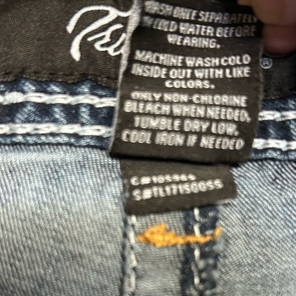 True Luck Mens Size‎ 34 x 30 Bootcut Heavy Stiching Jeans - Picture 8 of 16